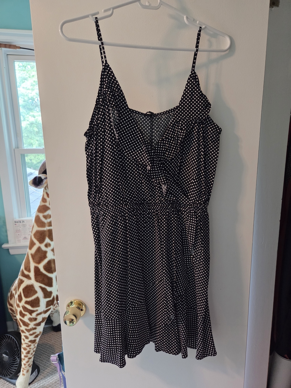 Express Black and White Polka Dot Mini Dress